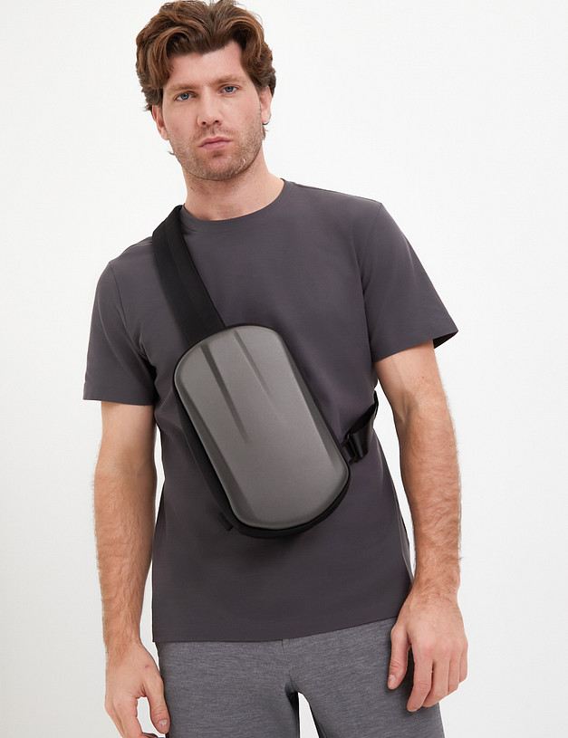 Черная мужская сумка-слинг MASCOTTE 698-4106-202 | ракурс 9