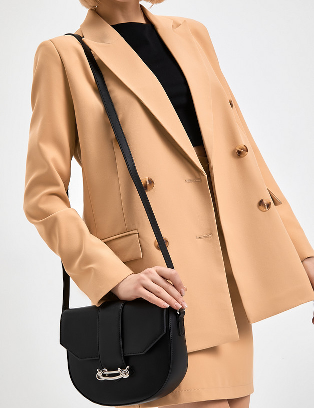 Черная женская сумка кросс-боди MASCOTTE 670-2122-602 | ракурс 1