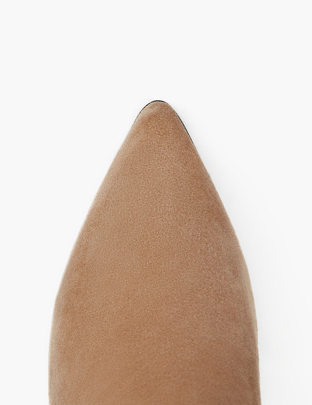 Бежевые женские ботильоны из велюра MASCOTTE 233-310821-3671M | ракурс 6