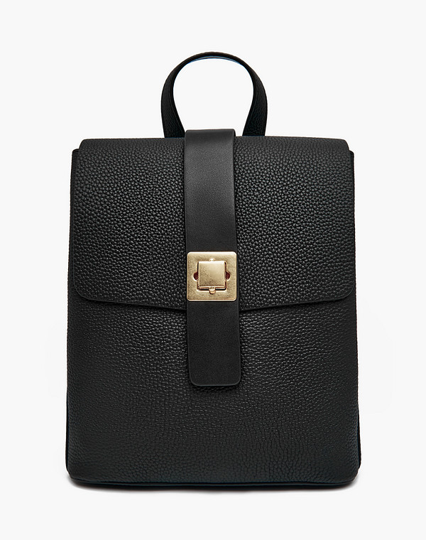 669-3106-102 Рюкзак женский нат.кожа-кож.спилок/текстиль черн, S, Mascotte