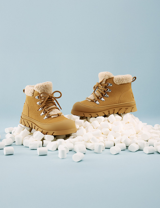 Рыжие детские угги MASCOTTE 234-524831-0213 | ракурс 1