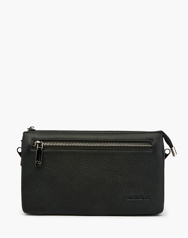 622-2121-102 Сумка муж. нат.кожа/текстиль черн, S, Mascotte