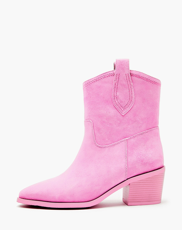 233-3205816-4637M Ботинки женские велюр/нат.кожа розов, Mascotte
