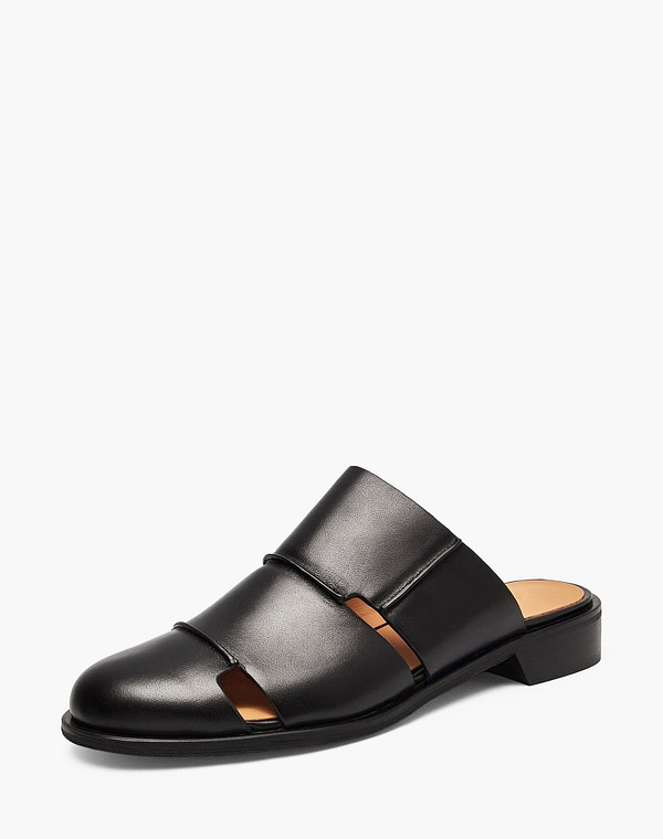 126-615411-7101M Туфли летние женские нат.кожа/нат.кожа черн, Mascotte