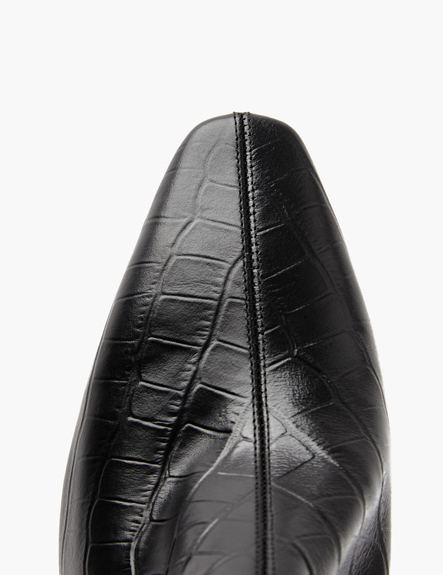 Черные женские ботильоны с тиснением под рептилию MASCOTTE 126-410721-0102 | ракурс 4