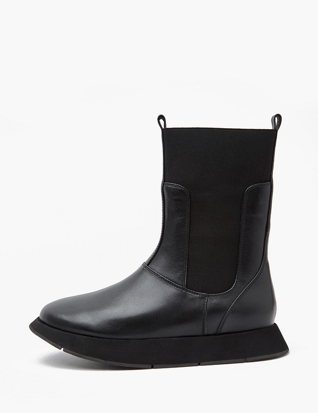 Черные женские челси из кожи MASCOTTE 172-3201323-3100M | ракурс 2