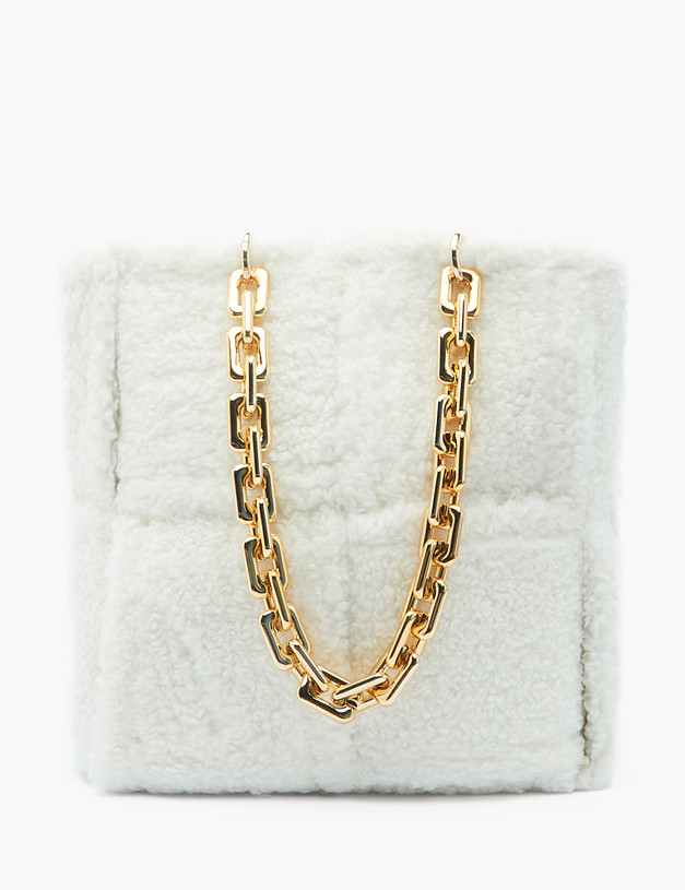 Белая меховая женская сумка MASCOTTE 660-2221-401 | ракурс 1 Белая меховая женская сумка MASCOTTE 660-2221-401 | ракурс 1