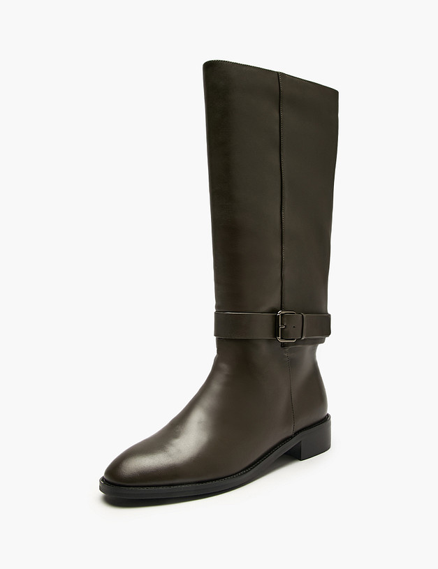 Оливковые женские сапоги MASCOTTE 126-5281821-7170M | ракурс 2