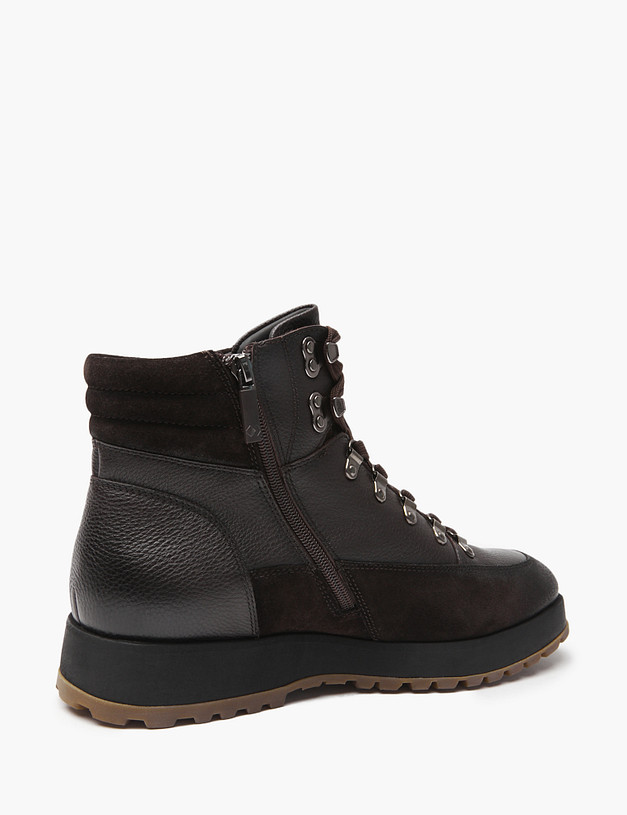 Коричневые мужские хайкеры из кожи и велюра MASCOTTE 22-421521-3188M | ракурс 4