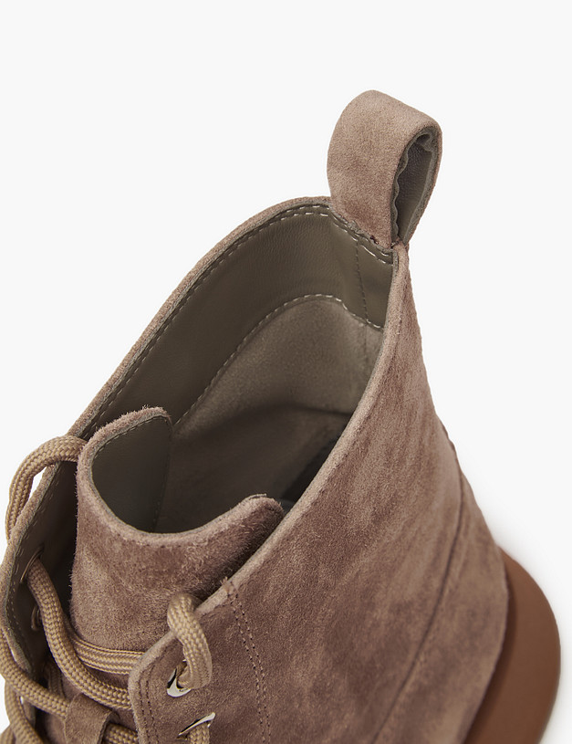 Бежевые велюровые женские ботинки MASCOTTE 172-3201322-3671M | ракурс 6