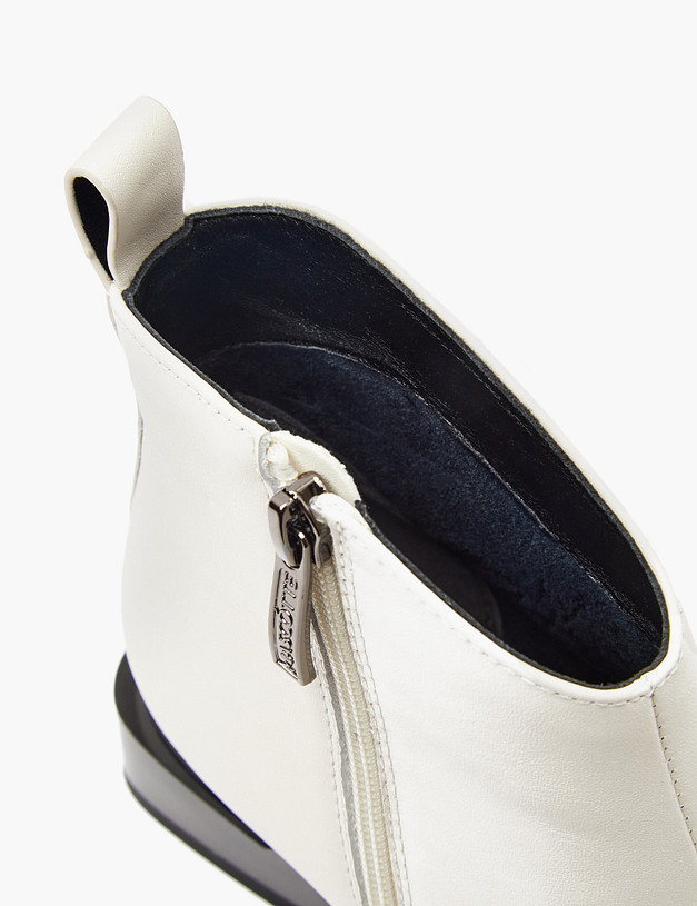 Белые женские ботильоны из кожи MASCOTTE 233-410320-4156M | ракурс 6