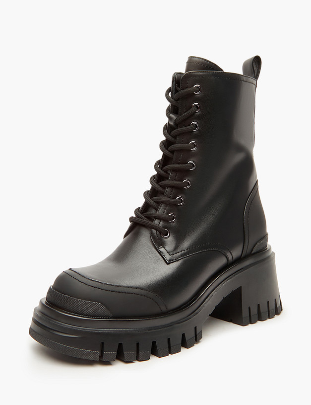 Черные женские зимние ботинки MASCOTTE 233-322132-0102 | ракурс 3