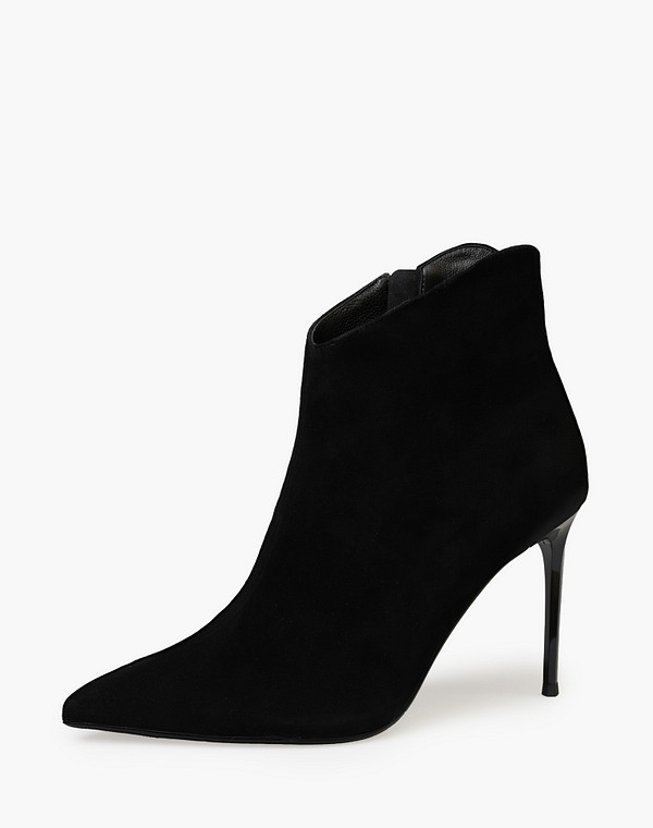 126-523921-3605M Ботинки женские велюр/ворсин черн, Mascotte