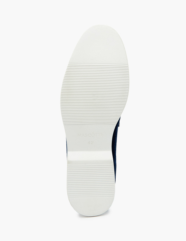 Синие мужские лоферы из велюра MASCOTTE 22-311211-3222M | ракурс 5