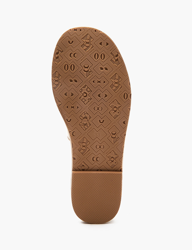 Бежевые лакированные балетки для девочек MASCOTTE 126-412011-0708 | ракурс 8 Бежевые лакированные балетки для девочек MASCOTTE 126-412011-0708 | ракурс 8