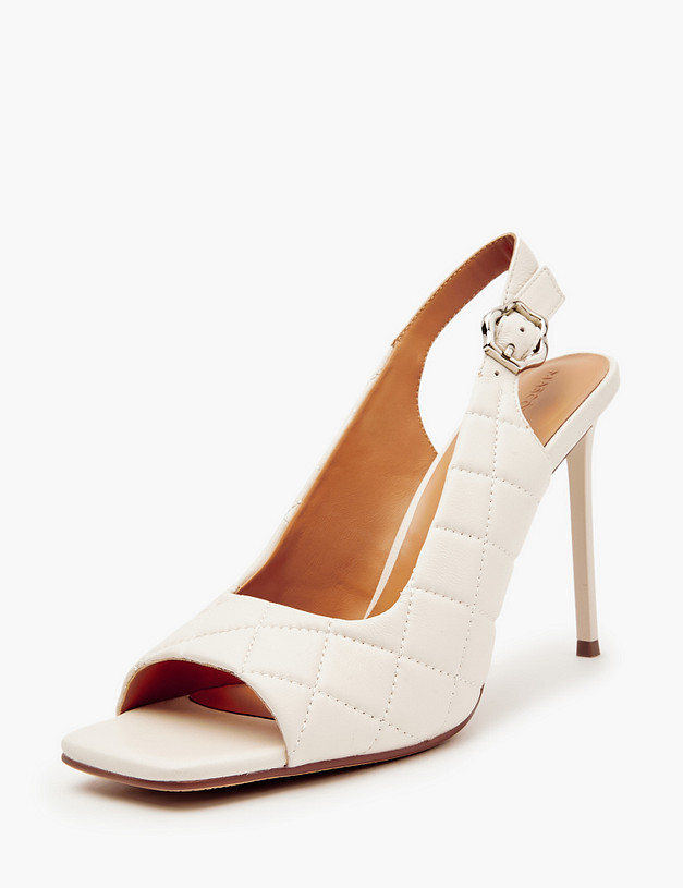 Молочные женские босоножки из натуральной кожи MASCOTTE 175-412914-7527M | ракурс 4