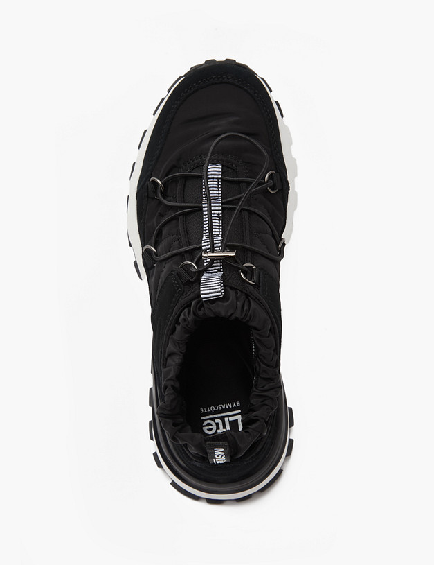 Черные женские кроссовки из текстиля MASCOTTE 151-410921-0202 | ракурс 5