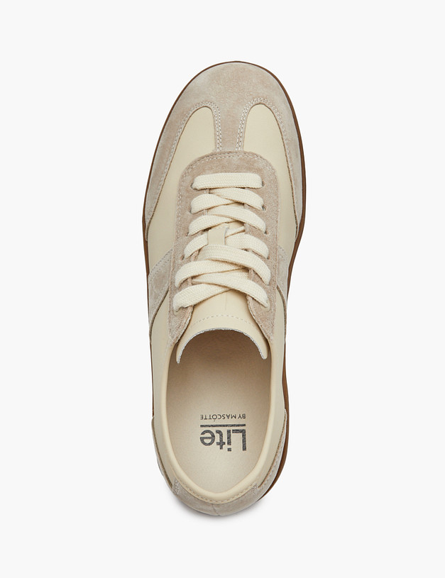 Серо-бежевые женские кеды MASCOTTE 234-415721-0108 | ракурс 4 Серо-бежевые женские кеды MASCOTTE 234-415721-0108 | ракурс 4