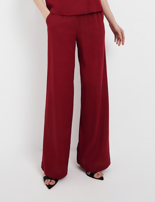 Бордовые женские брюки MASCOTTE 790-5104-2705 | ракурс 2