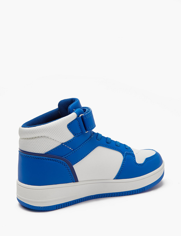 Синие высокие детские кроссовки с липучкой MASCOTTE 18-411622-0603 | ракурс 5 Синие высокие детские кроссовки с липучкой MASCOTTE 18-411622-0603 | ракурс 5