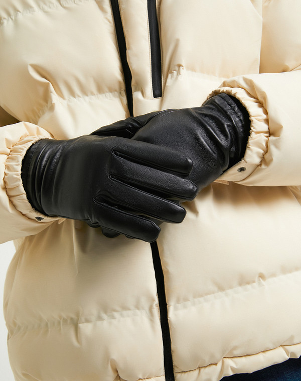 717-2215-102 Перчатки муж. нат.кожа-текстиль/шерсть-текстиль черн, Mascotte