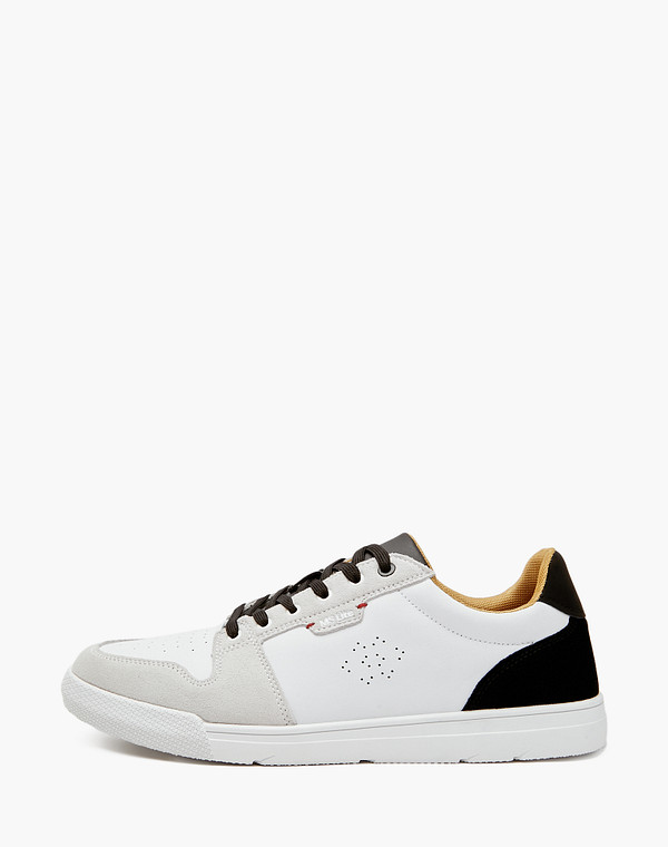 189-4113129-0601 Полуботинки для активного отдыха мужские кож.спилок-велюр/текстиль бел-черн, Mascotte Lite