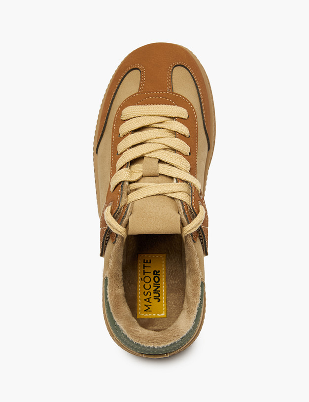 Бежевые детские кеды MASCOTTE 234-523621-0608 | ракурс 5