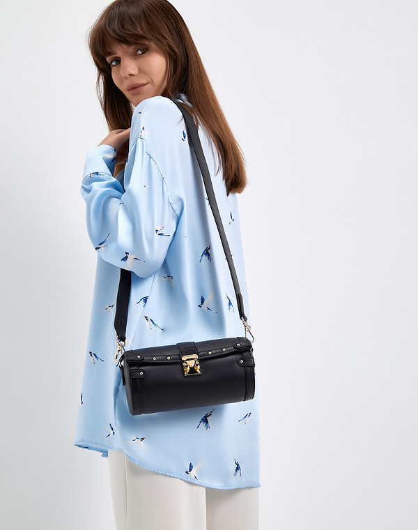 642-3102-602 Сумка женская и.кожа/текстиль черн, S, Mascotte