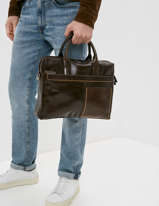 Коричневый мужской портфель MASCOTTE 602-1126-109 | ракурс 1