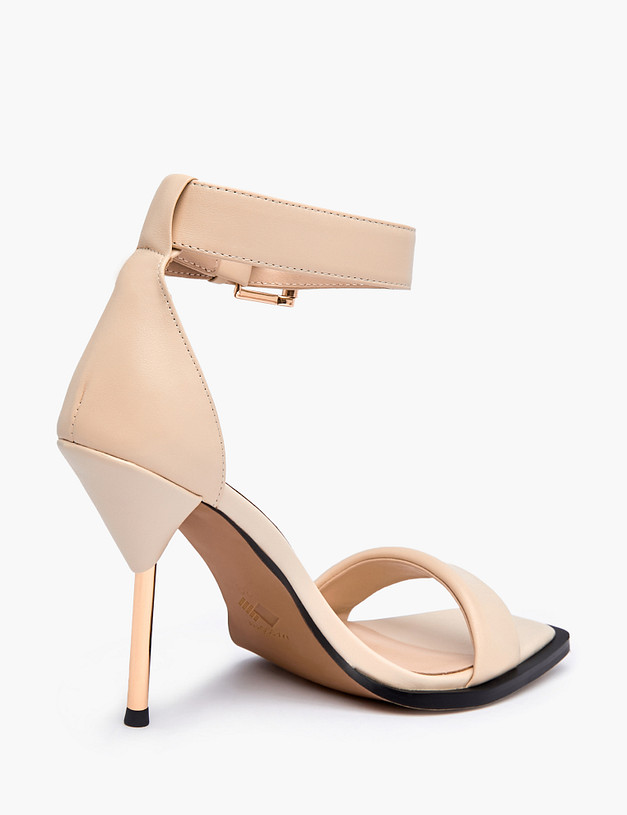 Бежевые босоножки на шпильке MASCOTTE 126-311811-4583M | ракурс 4