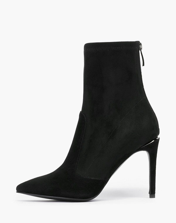 100-210325-0602 Ботинки женские велюр-текстиль/ворсин черн, Mascotte