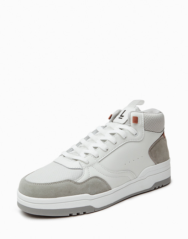 158-420222-0610 Ботинки для активного отдыха мужские кож.спилок-велюр/текстиль бел-св.серый, Lite by Mascotte