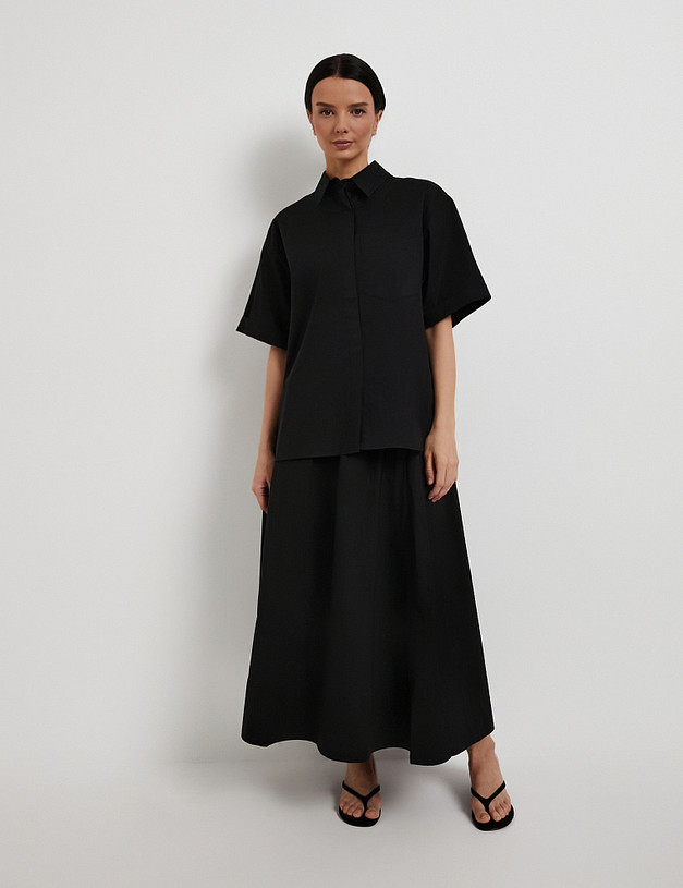 Черная женская блузка MASCOTTE 835-6104-2602 | ракурс 2