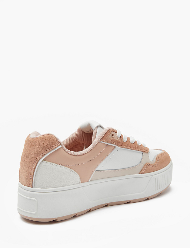 Белые женские кеды на платформе MASCOTTE 151-410121-0606 | ракурс 3 Белые женские кеды на платформе MASCOTTE 151-410121-0606 | ракурс 3
