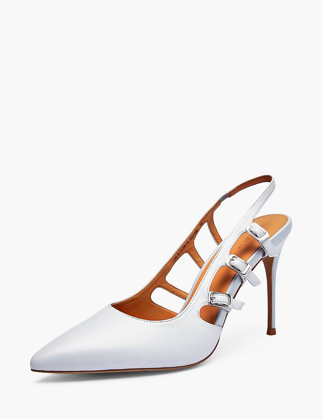 Голубые женские туфли MASCOTTE 126-6102616-6570M | ракурс 3