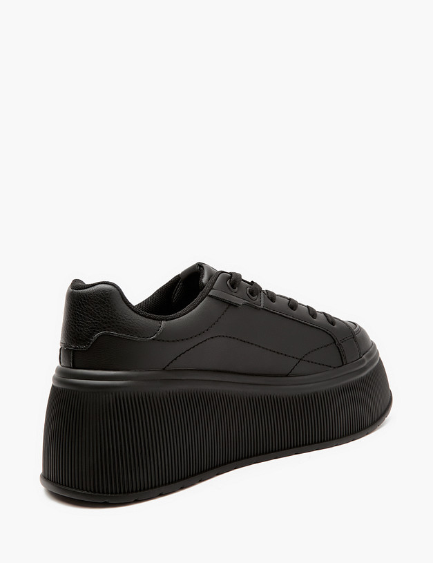 Черные женские кеды на платформе MASCOTTE 64-411721-0602 | ракурс 5