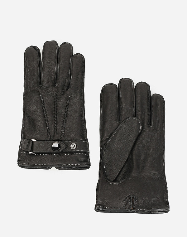 709-1203-102 Перчатки муж. нат.кожа/шерсть черн, Mascotte