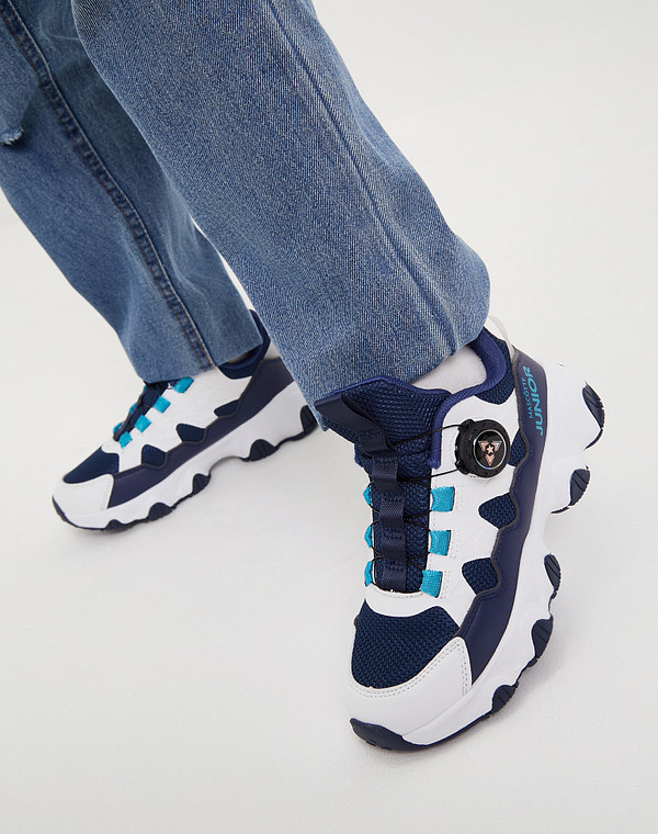 192-410321-0203 Полуботинки для активного отдыха мальч./девич. текстиль-и.кожа/текстиль синий-бел, Mascotte JUNIOR