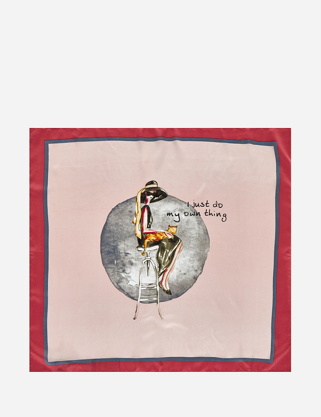 Розовый женский платок MASCOTTE 730-1201-2405 | ракурс 1