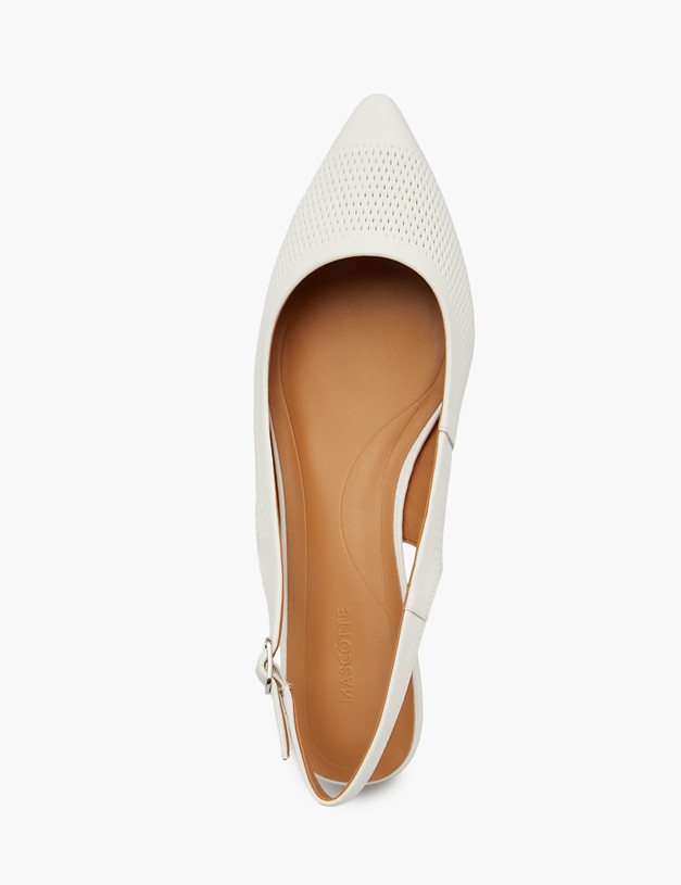 Белые женские слингбэки MASCOTTE 94-512312-1001M | ракурс 4