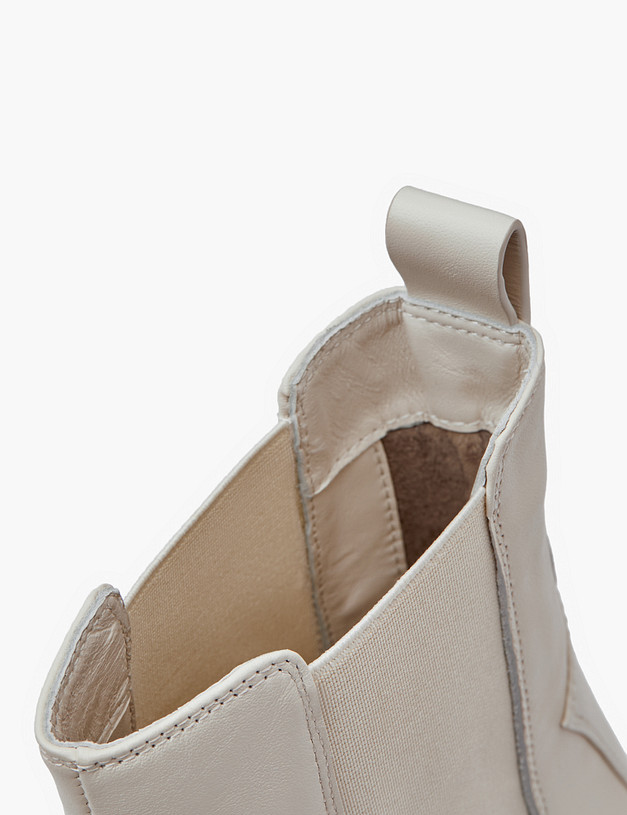 Молочные кожаные женские челси MASCOTTE 233-3202021-7115M | ракурс 8 Молочные кожаные женские челси MASCOTTE 233-3202021-7115M | ракурс 8