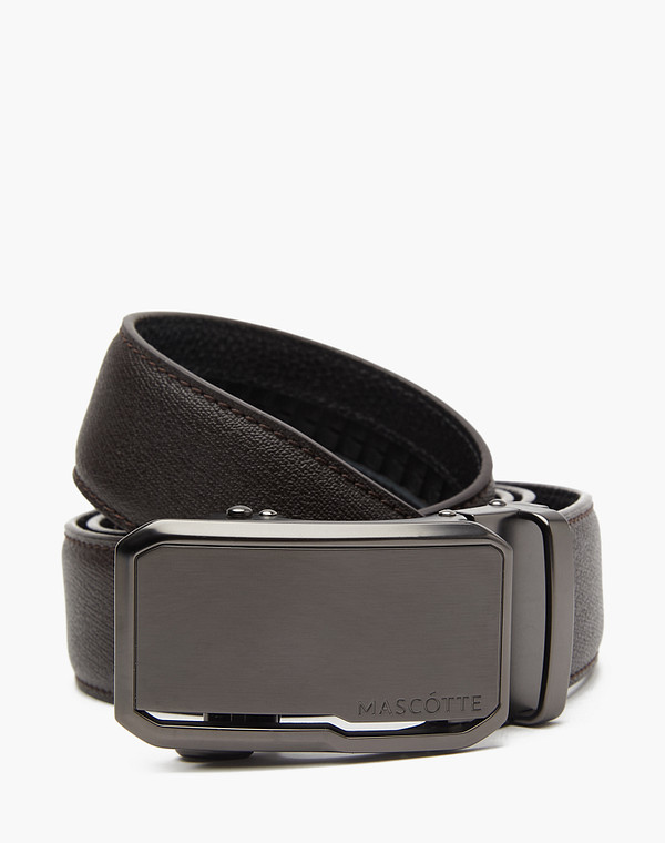 703-3210-609 Ремень муж. кож.спилок/кож.спилок корич, Mascotte