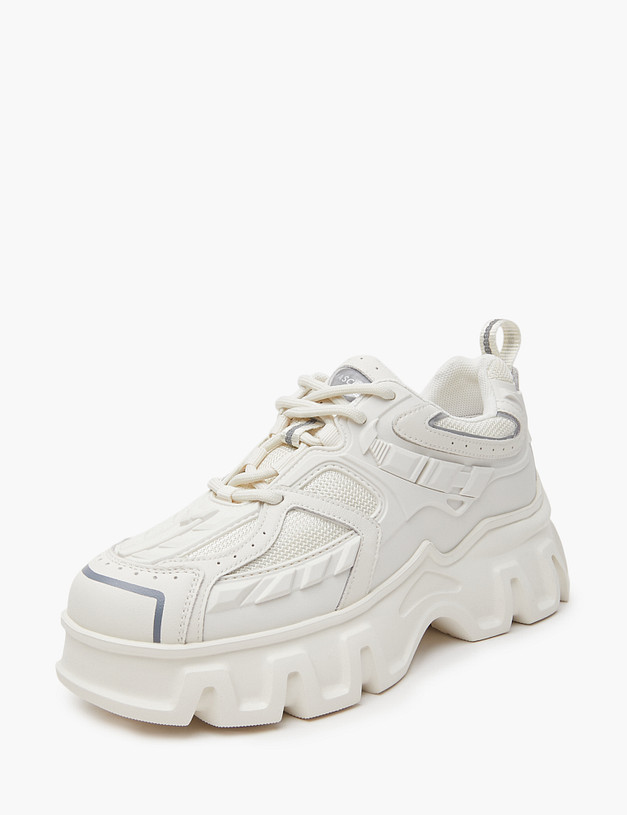 Молочные женские кроссовки MASCOTTE 234-312021-0601 | ракурс 2