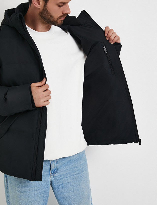 Черный мужской пуховик MASCOTTE 885-5215-2402 | ракурс 4