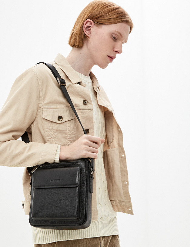 Черная мужская сумка MASCOTTE 602-1212-102 | ракурс 1