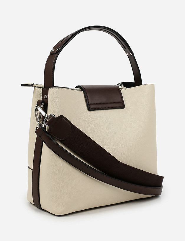 Молочная женская сумка MASCOTTE 610-1101-601 | ракурс 3 Молочная женская сумка MASCOTTE 610-1101-601 | ракурс 3