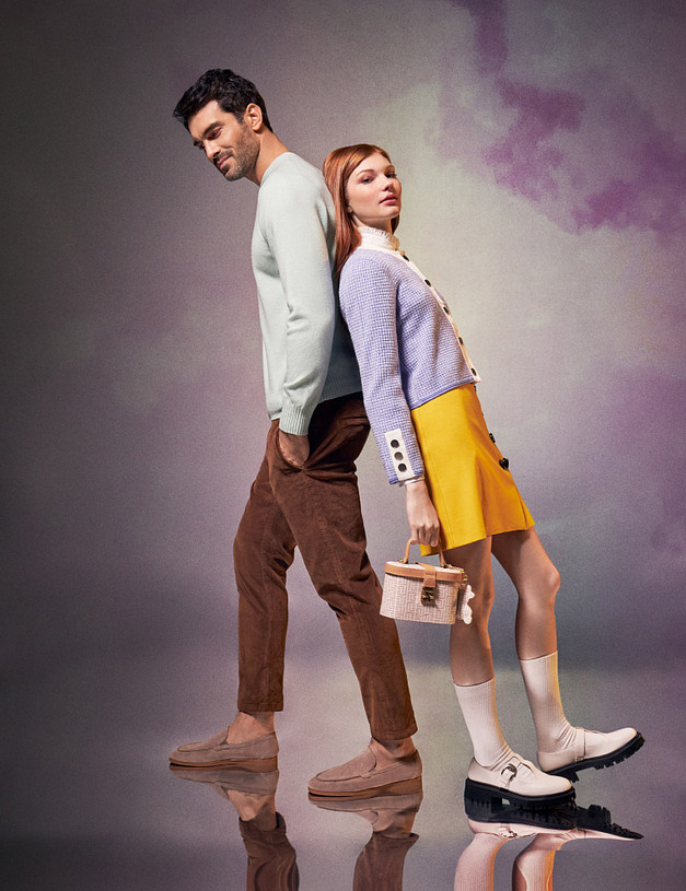 Бежевые мужские слипоны из велюра MASCOTTE 104-2130911-3267M | ракурс 2