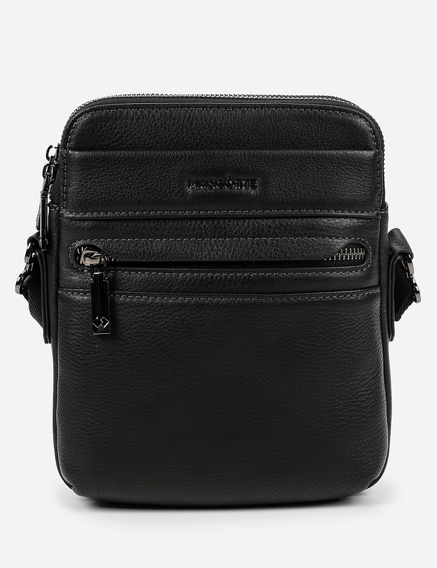 Черная мужская сумка MASCOTTE 622-1104-102 | ракурс 2 Черная мужская сумка MASCOTTE 622-1104-102 | ракурс 2