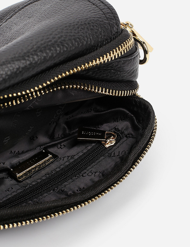 Черная кожаная женская сумка MASCOTTE 669-1209-102 | ракурс 4