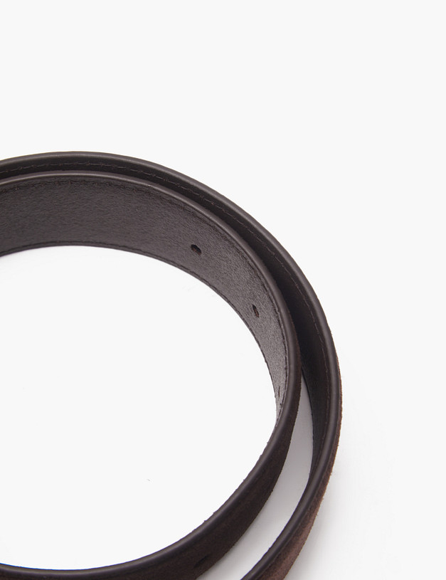 Коричневый женский велюровый ремень MASCOTTE 701-4207-0209 | ракурс 3